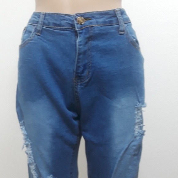 blue ripped jeans - Picture 3 of 4